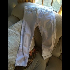Seven For All Mankind Cropped White jeans--Sz-25